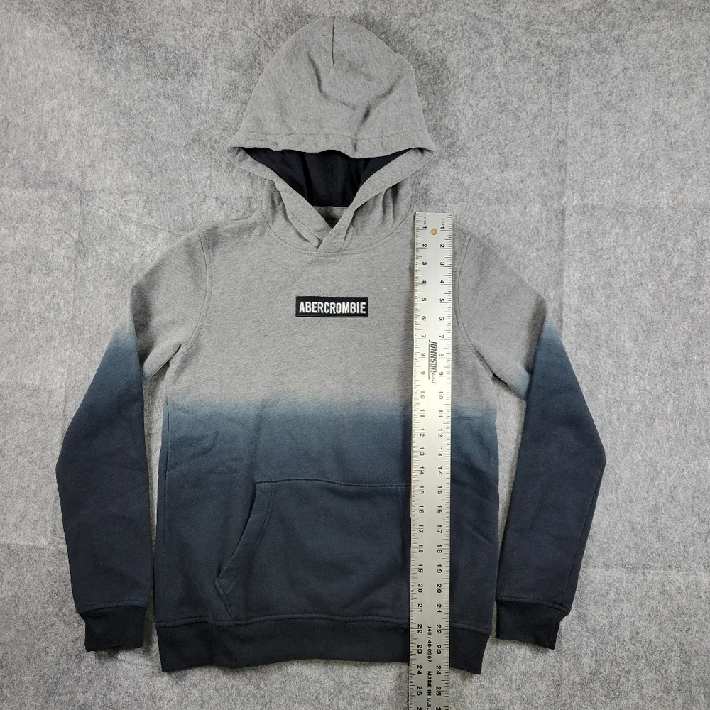 Abercrombie & Fitch Kids Gray Navy Ombre Pullover Hoodie Boys Size 13/14